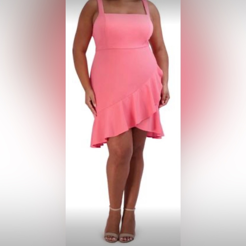 BCBG Women’s Ruffle Skirt Dress - Coral Color - Size XXL